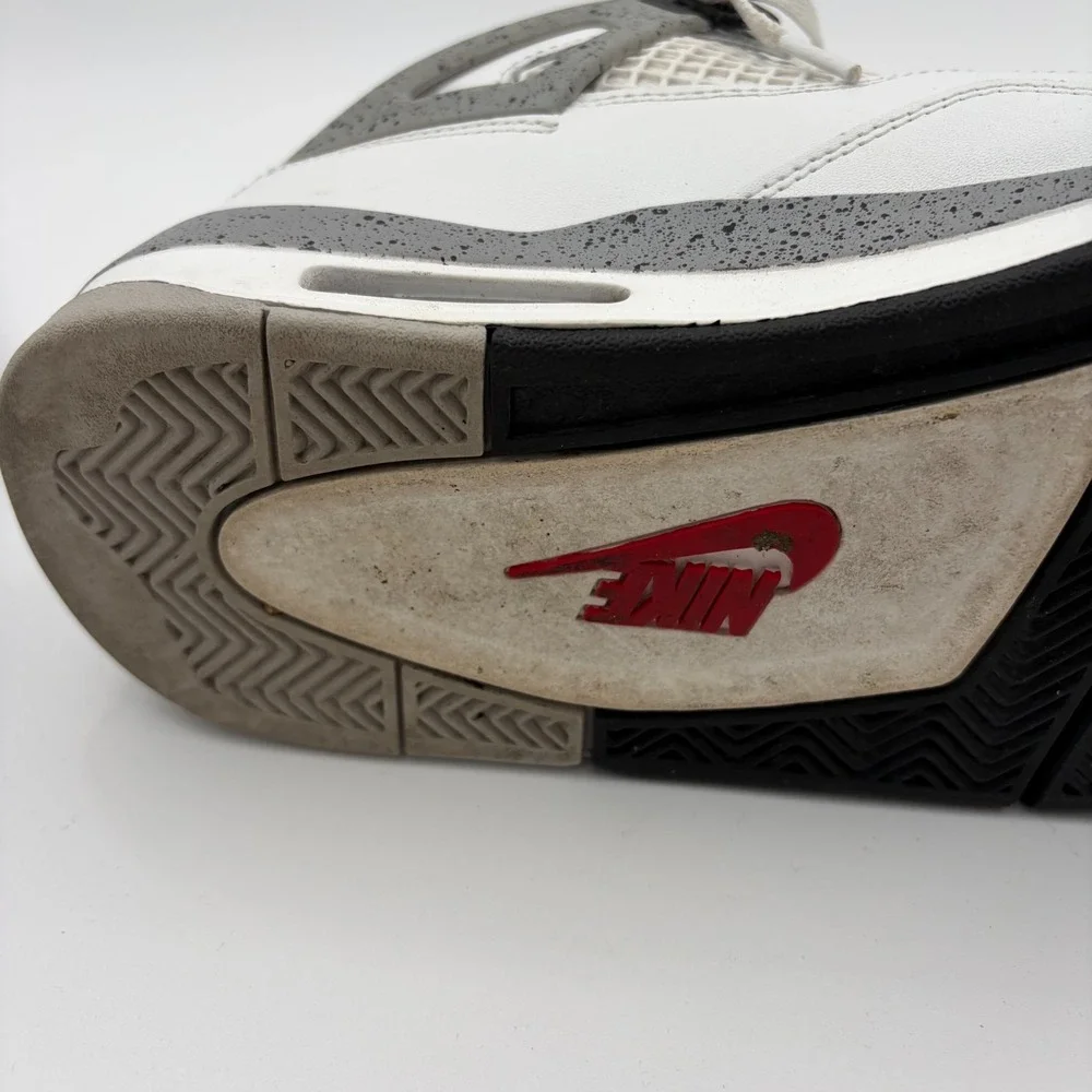 Air Jordan 4 Cement Shoes 2025 White Black Gray Red Mens 9 FV5029-100